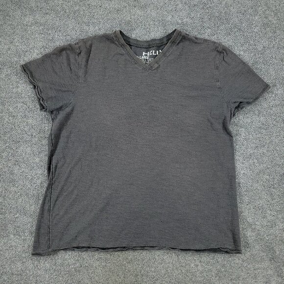 Helix Shirt Men's Size 2XL Gray V-Neck Short Sleeve Pullover Stretch Adult XXL - Picture 1 of 11